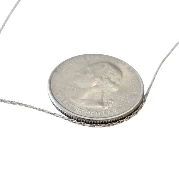 Sterling Silver Articulated Book Pendant Blue Glass Stone Chain Necklace, J36 - Picture 5 of 8